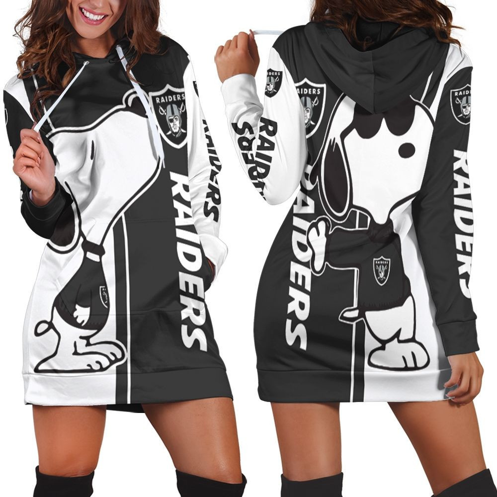 Oakland Raiders Snoopy Lover 3d Hoodie Dress Sweater Dress Sweatshirt Dress