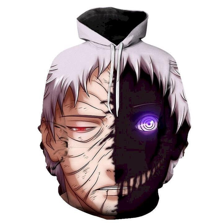 Obito Naruto Pullover And Zippered Hoodies Custom 3D Obito Naruto Graphic Printed 3D Hoodie All Over Print Hoodie For Men For Women