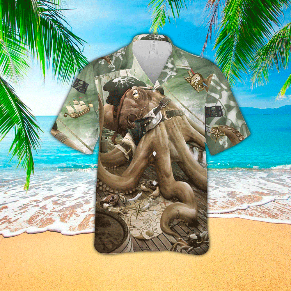 Octopus Aloha Shirt Hawaiian Shirt For Octopus Lovers Shirt for Men and Women