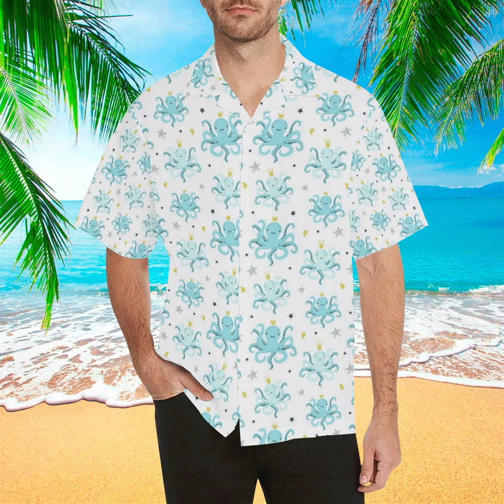 Octopus Hawaiian Shirt For Men Octopus Lover Gifts Shirt for Men and Women