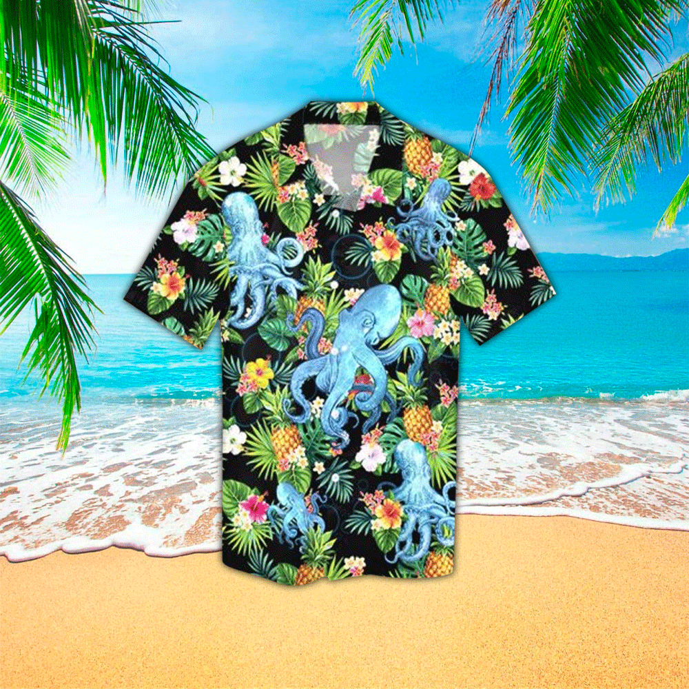 Octopus Hawaiian Shirt Mens Hawaiian Shirt For Octopus Lover Shirt for Men and Women