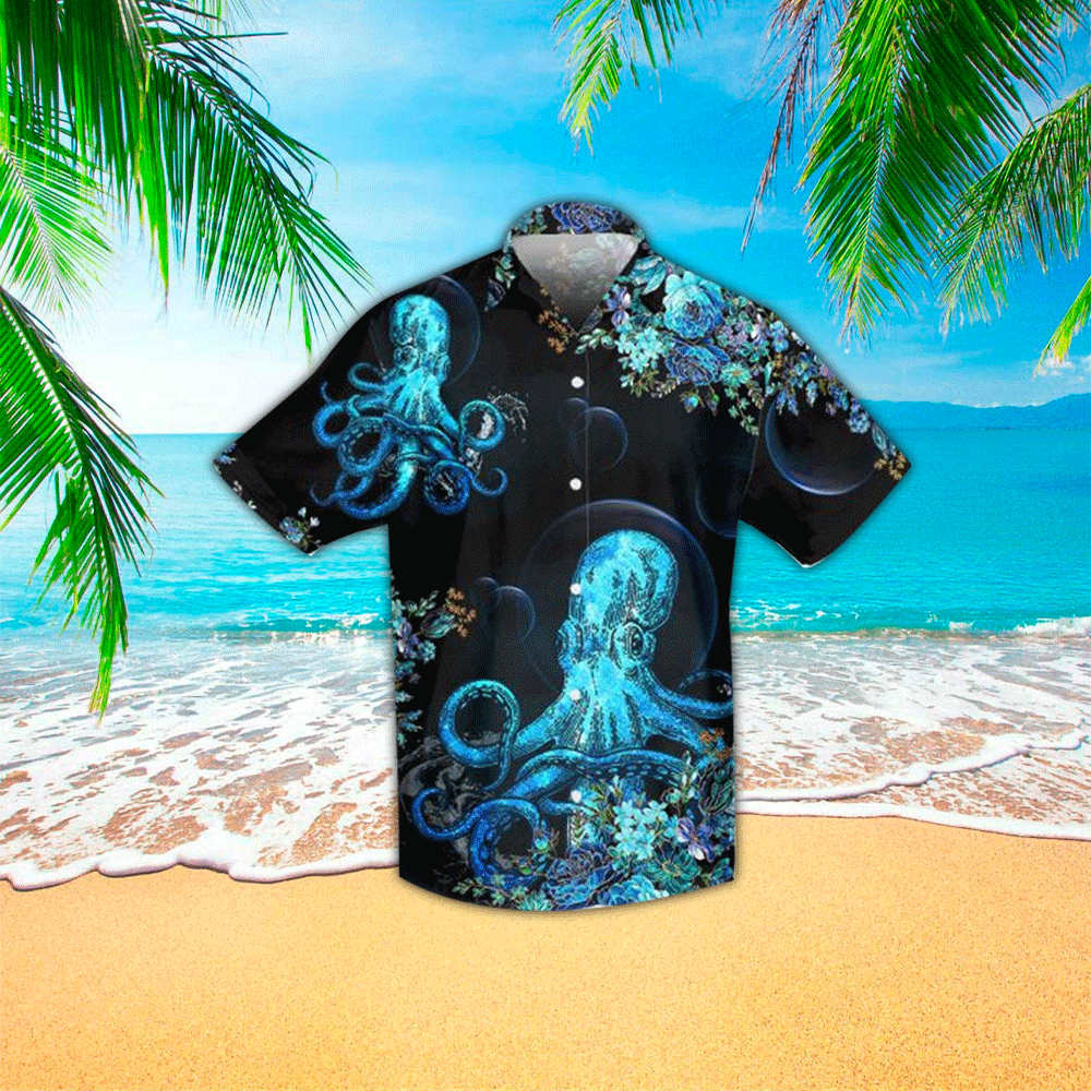 Octopus Hawaiian Shirt Mens Hawaiian Shirt For Octopus Lover Shirt for Men and Women