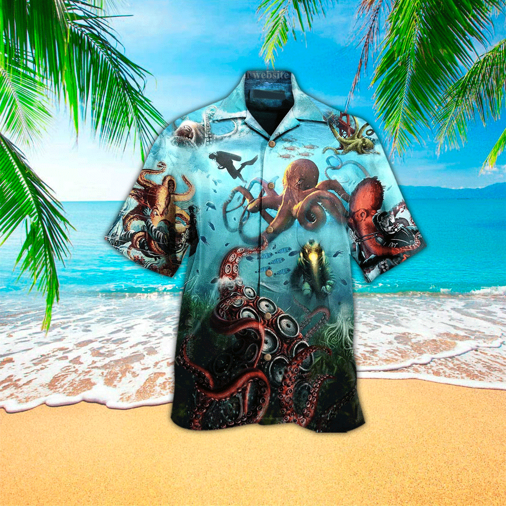 Octopus Hawaiian Shirt Mens Hawaiian Shirt For Octopus Lover Shirt for Men and Women