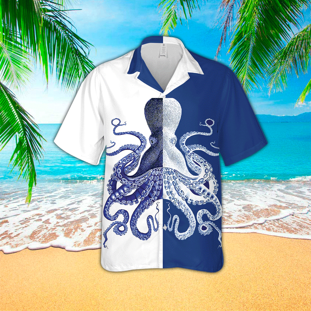 Octopus Hawaiian Shirt Mens Hawaiian Shirt For Octopus Lover Shirt for Men and Women