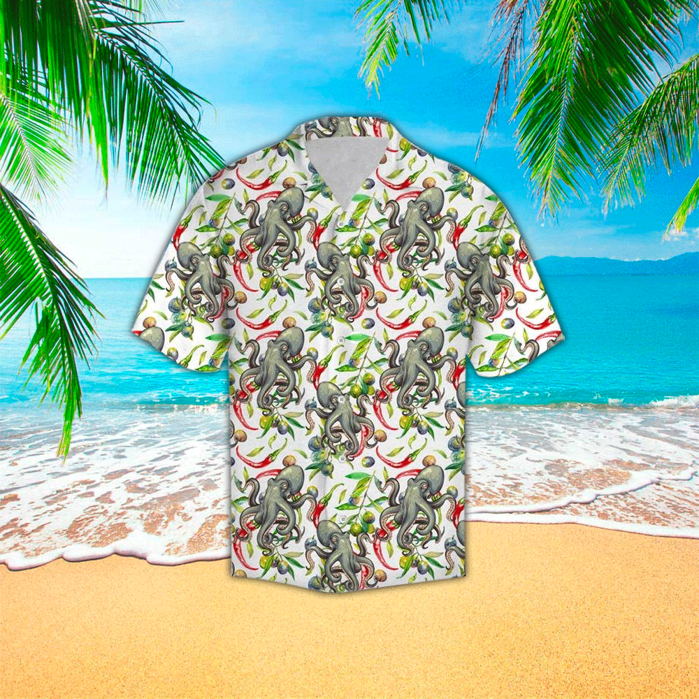 Octopus Hawaiian Shirt Mens Hawaiian Shirt For Octopus Lover Shirt for Men and Women