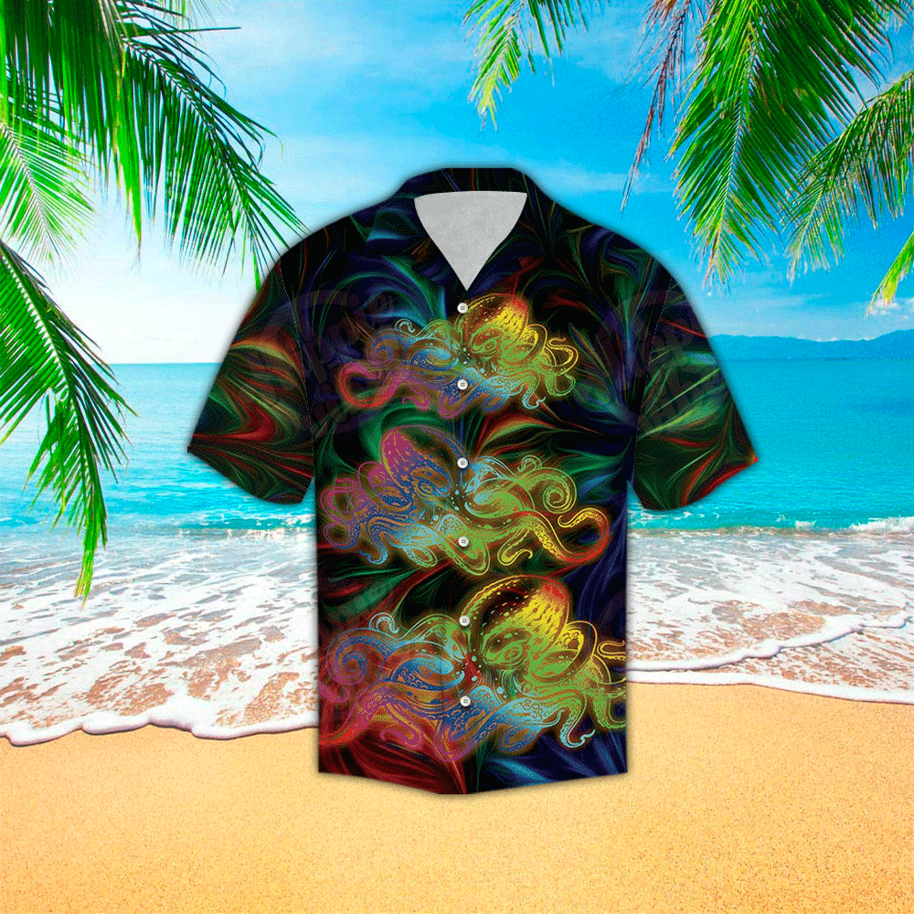 Octopus Hawaiian Shirt Mens Hawaiian Shirt For Octopus Lover Shirt for Men and Women