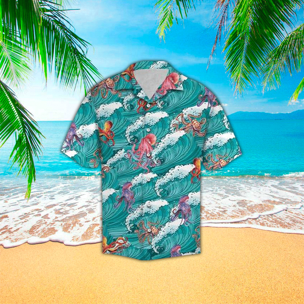 Octopus Hawaiian Shirt Mens Hawaiian Shirt For Octopus Lover Shirt for Men and Women