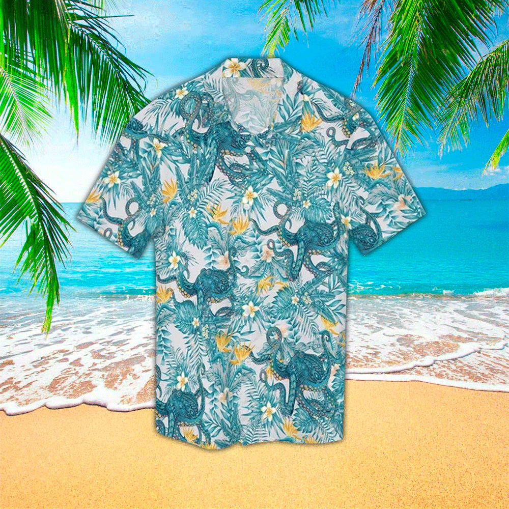 Octopus Hawaiian Shirt Mens Hawaiian Shirt For Octopus Lover Shirt for Men and Women