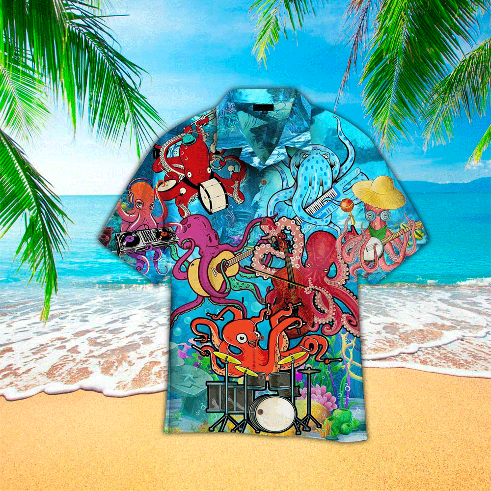 Octopus Hawaiian Shirt Mens Hawaiian Shirt For Octopus Lover Shirt for Men and Women