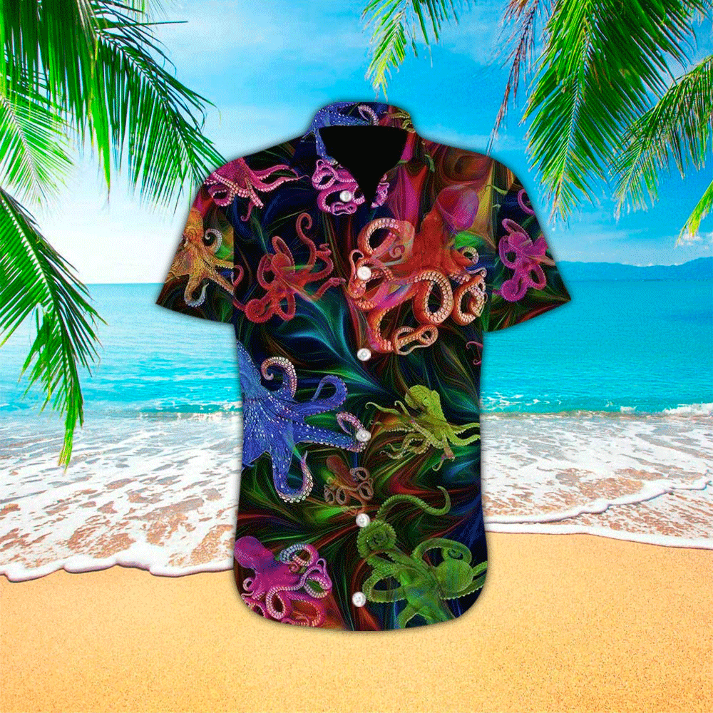 Octopus Hawaiian Shirt Mens Hawaiian Shirt For Octopus Lover Shirt for Men and Women