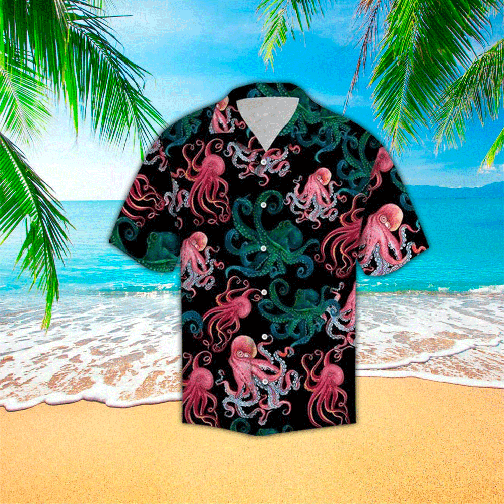 Octopus Hawaiian Shirt Mens Hawaiian Shirt For Octopus Lover Shirt for Men and Women