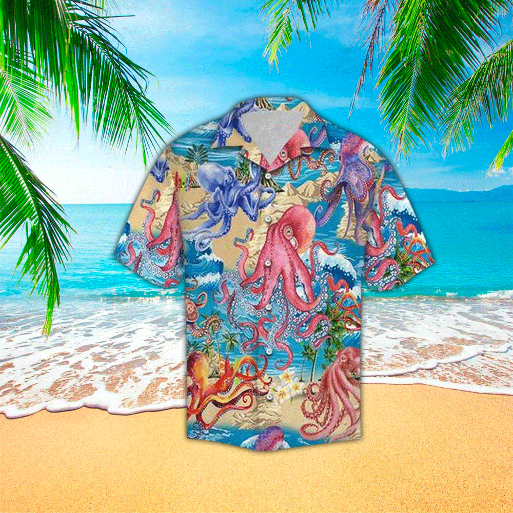 Octopus Hawaiian Shirt Mens Hawaiian Shirt For Octopus Lover Shirt for Men and Women