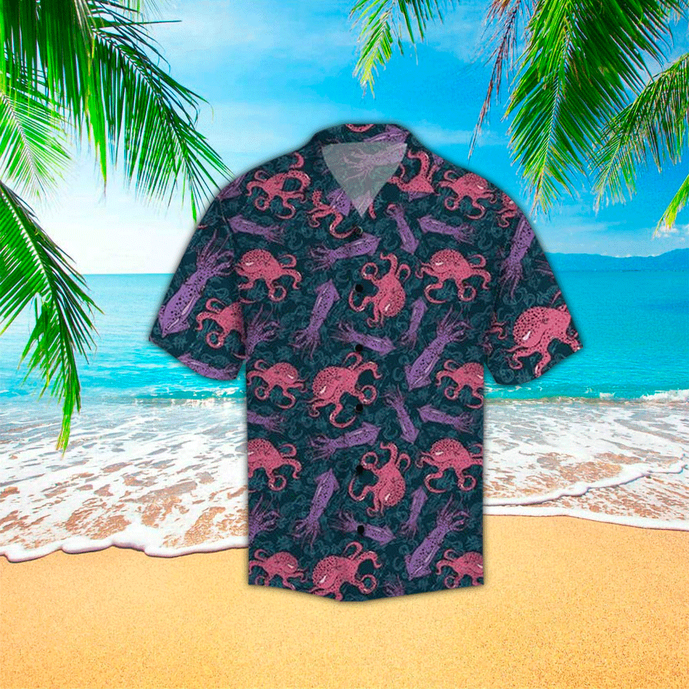 Octopus Hawaiian Shirt Mens Hawaiian Shirt For Octopus Lover Shirt for Men and Women