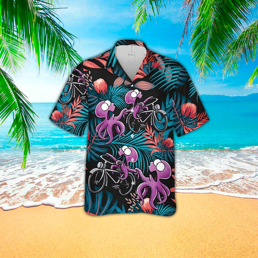 Octopus Hawaiian Shirt Mens Hawaiian Shirt For Octopus Lover Shirt for Men and Women