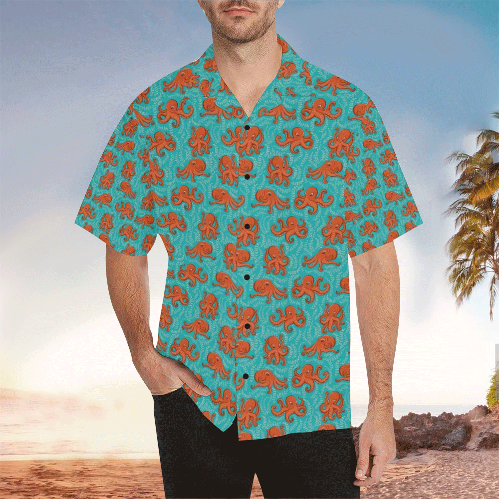 Octopus Hawaiian Shirt Perfect Octopus Clothing Shirt for Men and Women