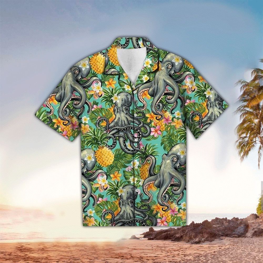 Octopus Hawaiian Shirt Perfect Octopus Clothing Shirt for Men and Women