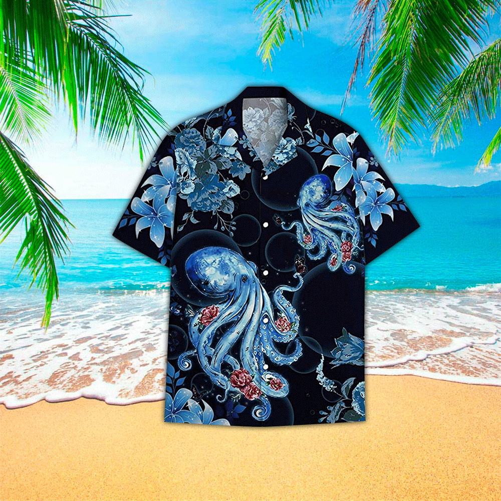 Octopus Hawaiian Shirt Perfect Octopus Clothing Shirt for Men and Women