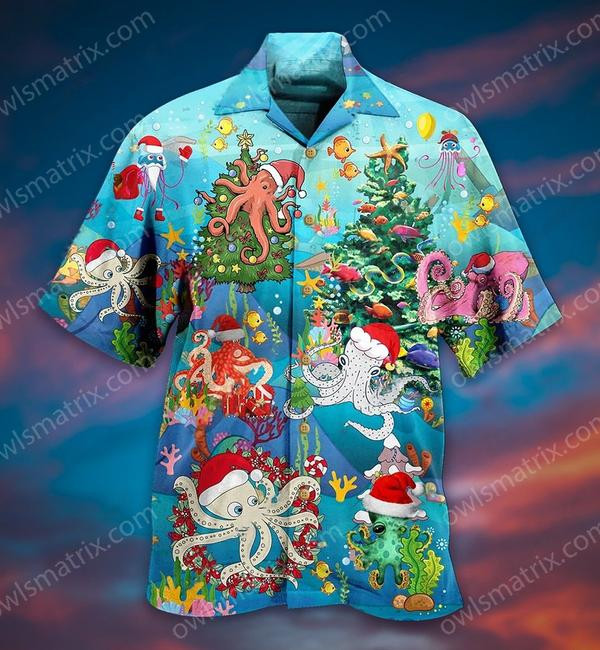 Octopus Merry Xmas Limited - Hawaiian Shirt - Hawaiian Shirt For Men, Hawaiian Shirt For Women, Aloha Shirt