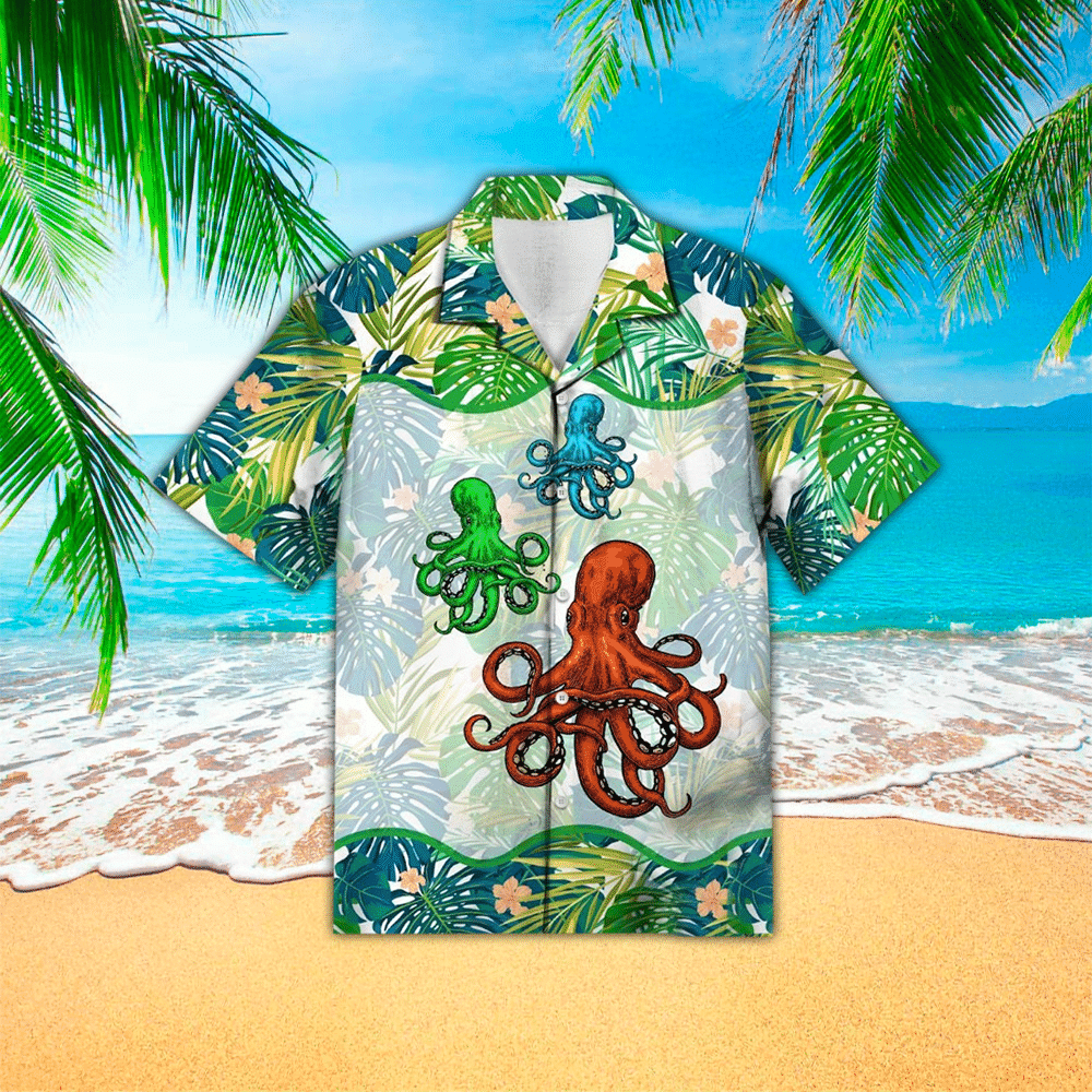 Octopus Shirt Octopus Hawaiian Shirt For Octopus Lovers Shirt for Men and Women