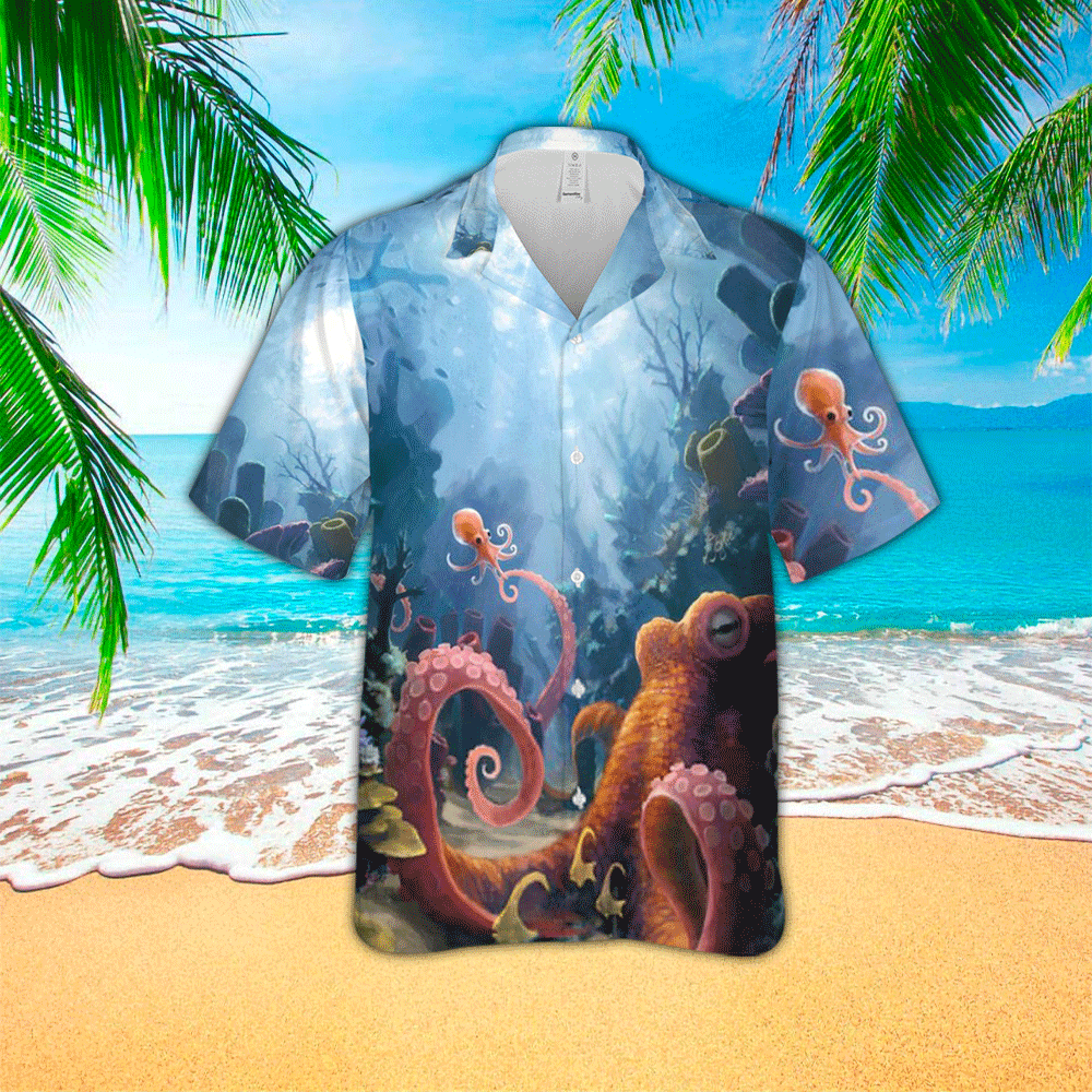 Octopus Shirt Octopus Hawaiian Shirt For Octopus Lovers Shirt for Men and Women