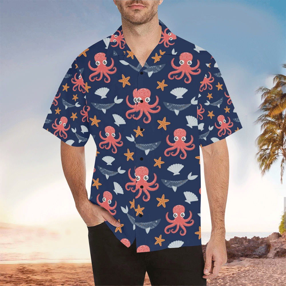 Octopus Shirt Octopus Hawaiian Shirt For Octopus Lovers Shirt for Men and Women