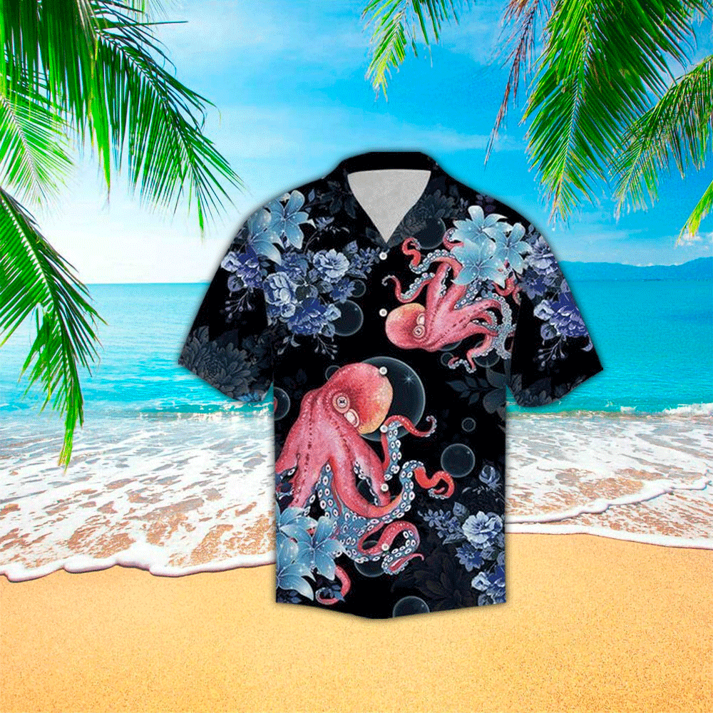 Octopus Terrier Aloha Hawaii Shirt Perfect Hawaiian Shirt For Octopus Lover Shirt for Men and Women