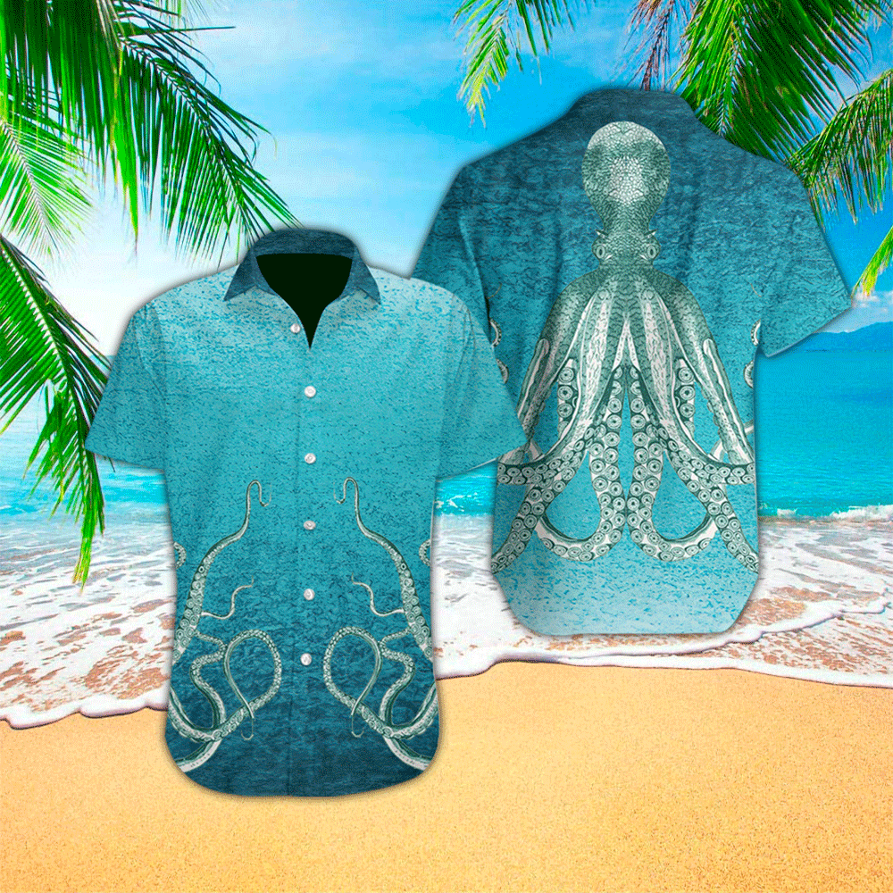 Octopus Terrier Aloha Hawaii Shirt Perfect Hawaiian Shirt For Octopus Lover Shirt for Men and Women