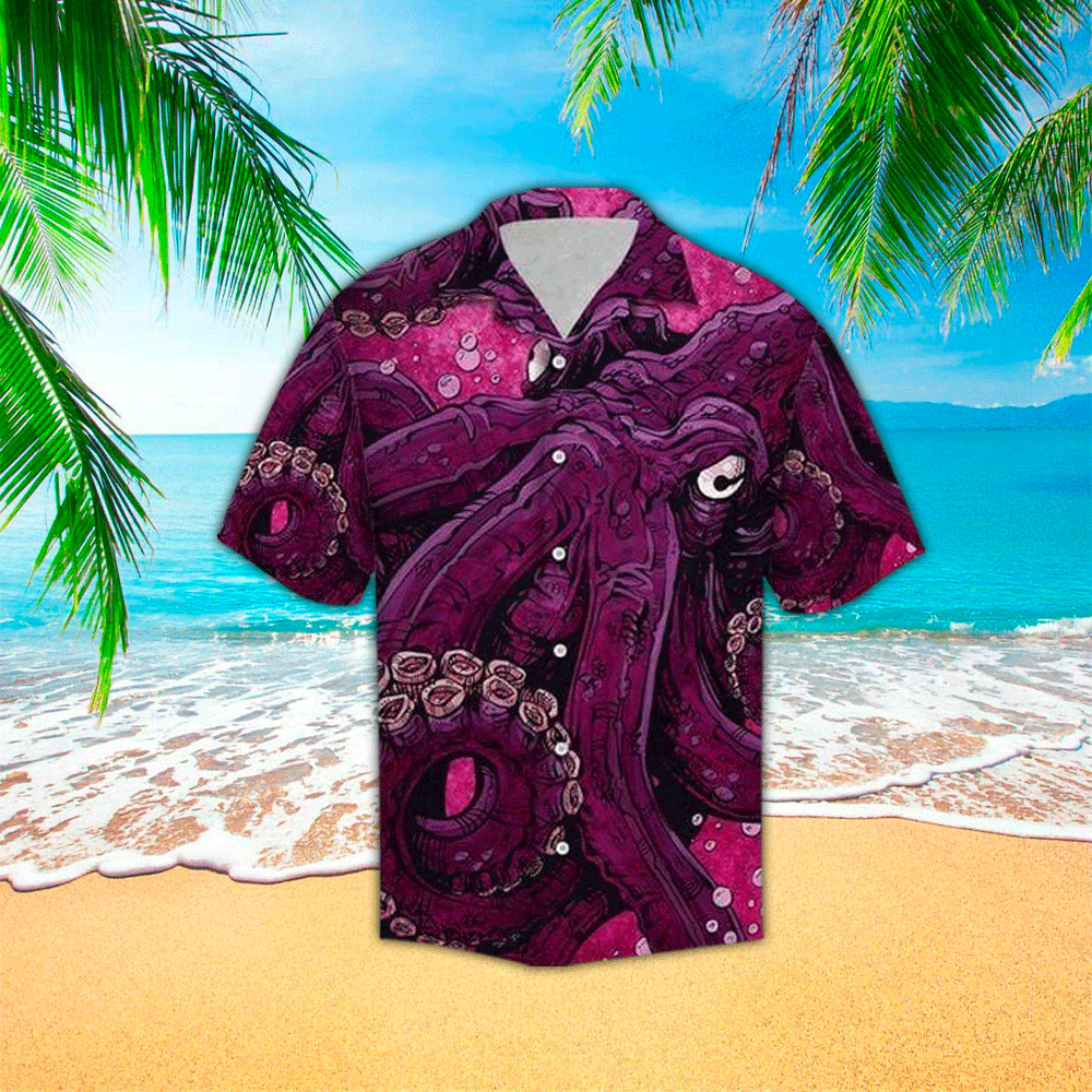 Octopus Terrier Aloha Hawaii Shirt Perfect Hawaiian Shirt For Octopus Lover Shirt for Men and Women