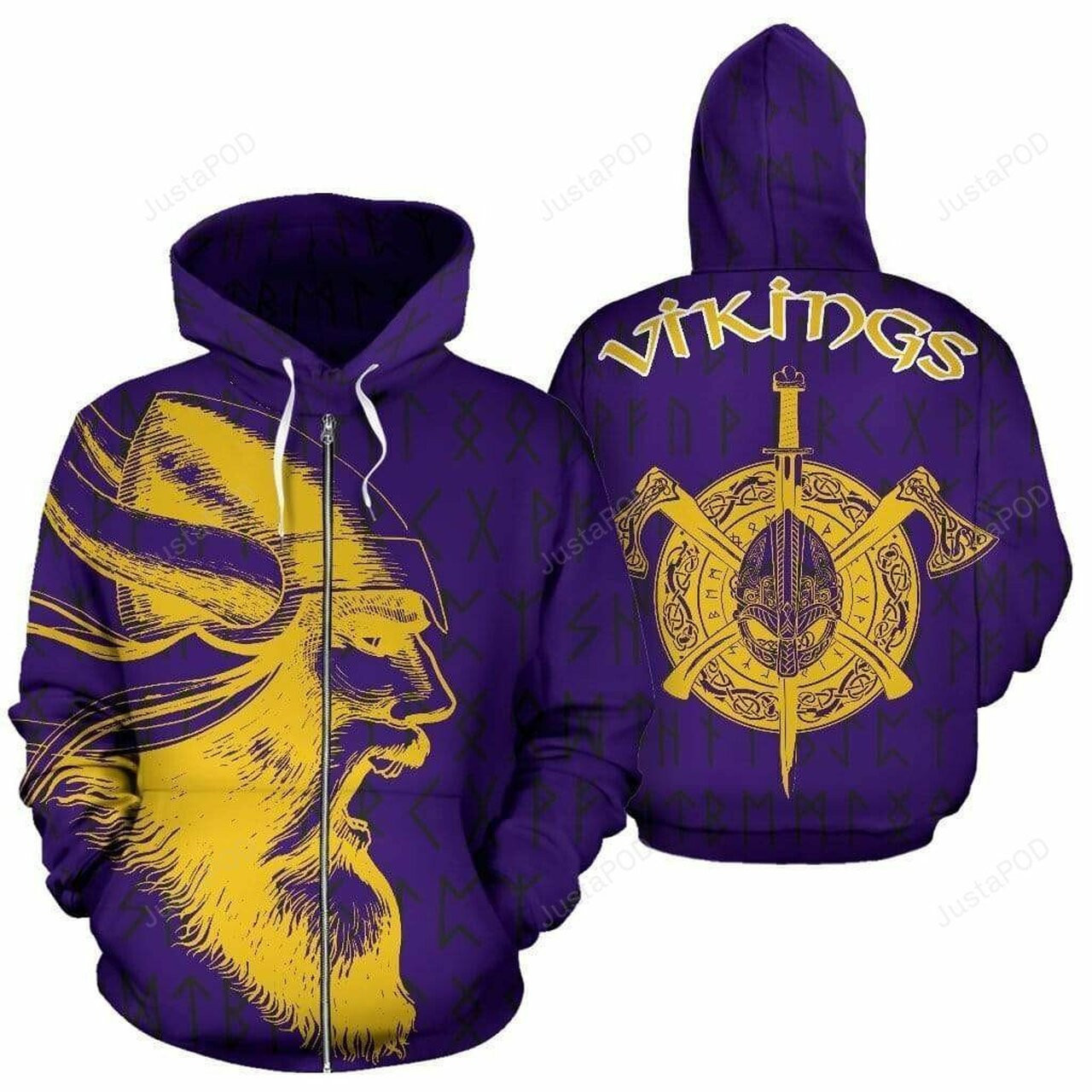 Odin King Vikings 3d All Print Hoodie