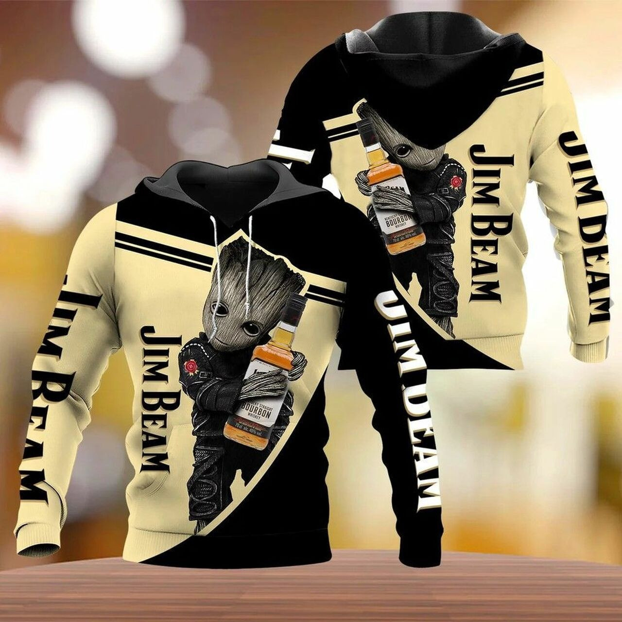 Official Jim Beam Bourbon Whiskey Pullover And Zippered Hoodies Custom 3d Graphic Printed 3d Hoodie