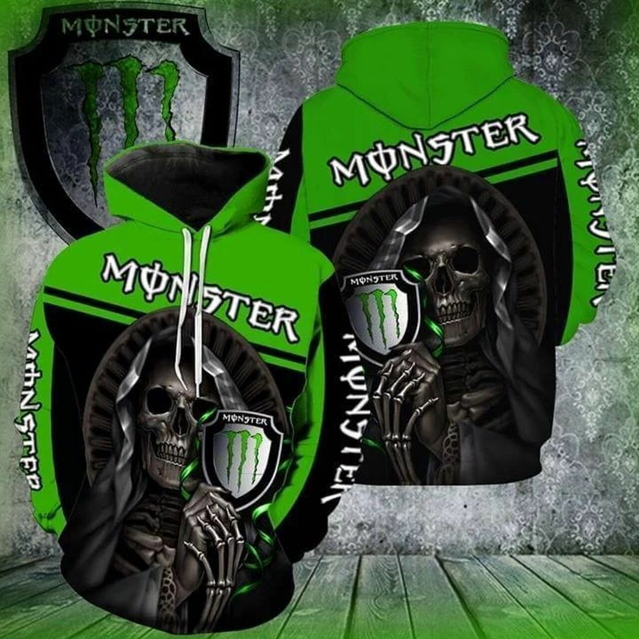 Official Monster Energy Pullover And Zippered Hoodies Custom 3d Graphic Printed 3d Hoodie All Over