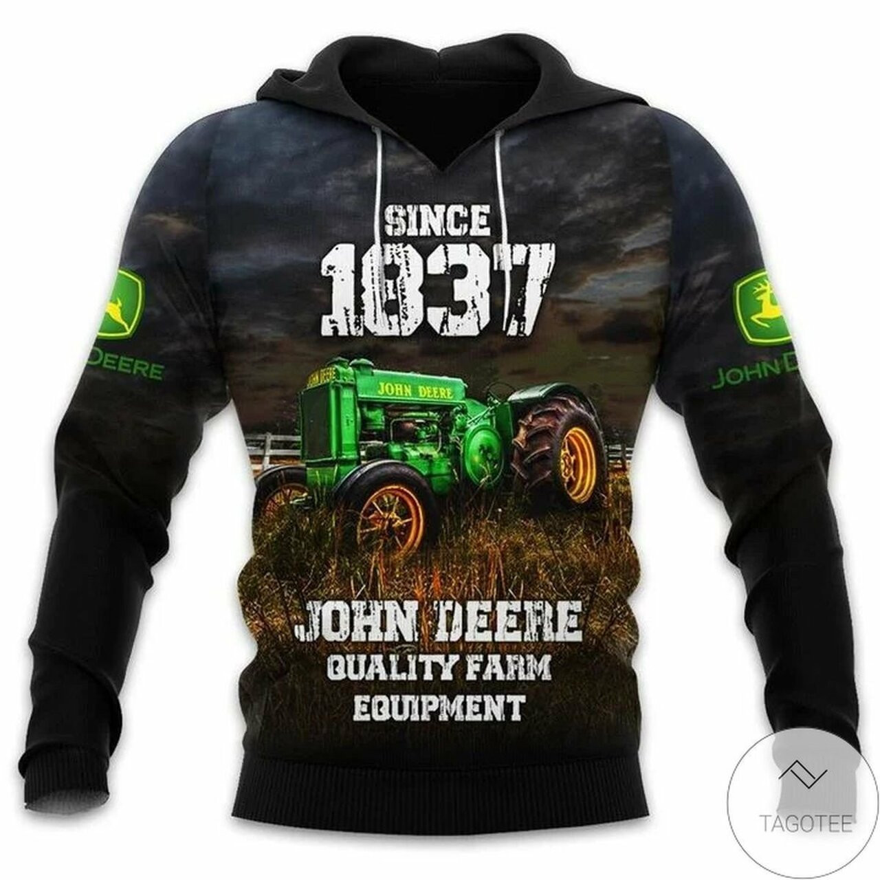 Official Since 1837 John Deere Quality Farm Equipment 3d All Over Print Hoodie
