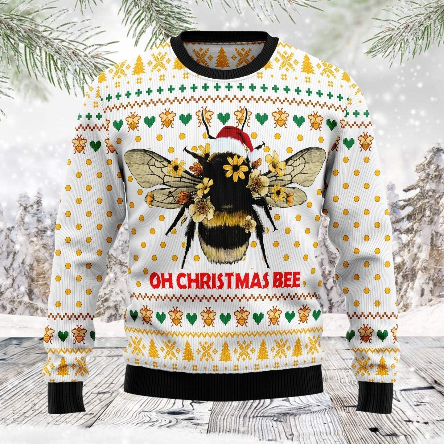 Oh Christmas Bee Bee Ugly Christmas Sweater, Ugly Sweater For Men Women, Holiday Sweater