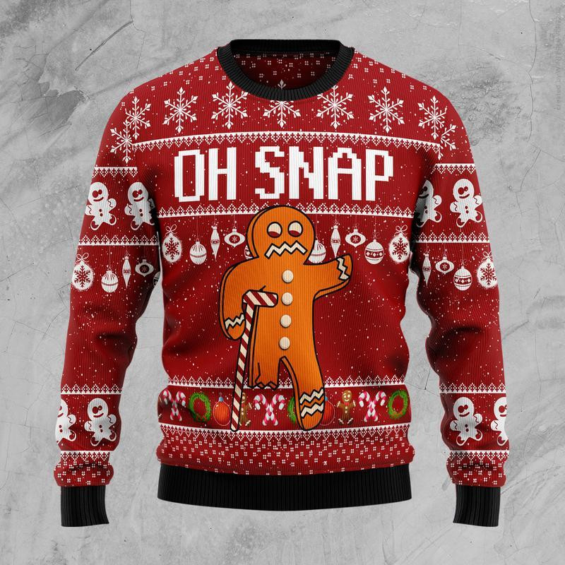 Oh Snap Ugly Christmas Sweater Ugly Sweater For Men Women