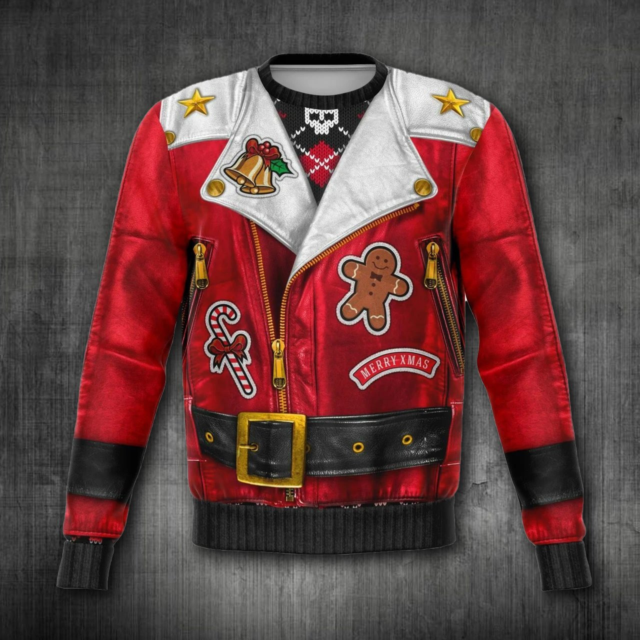 Oh What Fun It Is To Ride Biker Ugly Christmas Sweater