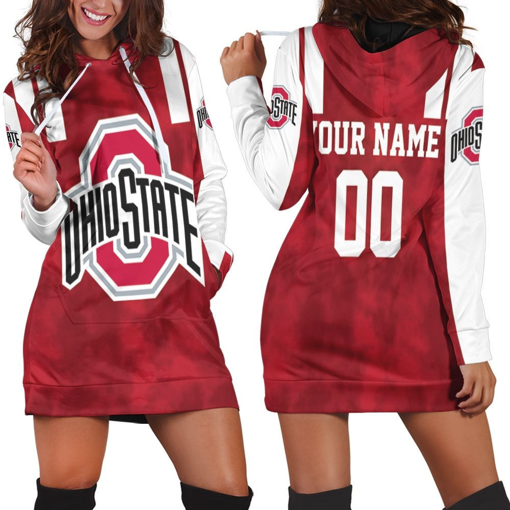 Ohio State Buckeyes Brutus Buckeye 3d Hoodie Dress Sweater Dress Sweatshirt Dress