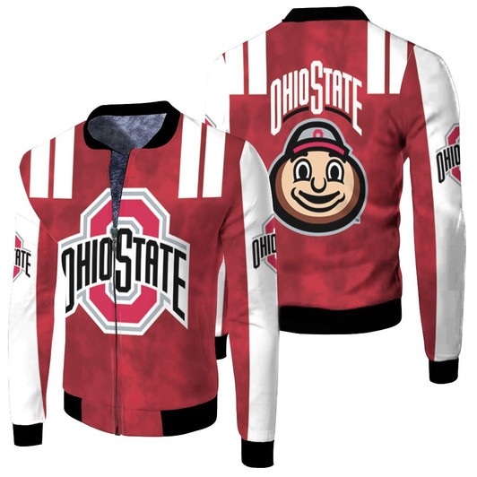 Ohio State Buckeyes Brutus Buckeye Fleece Bomber Jacket