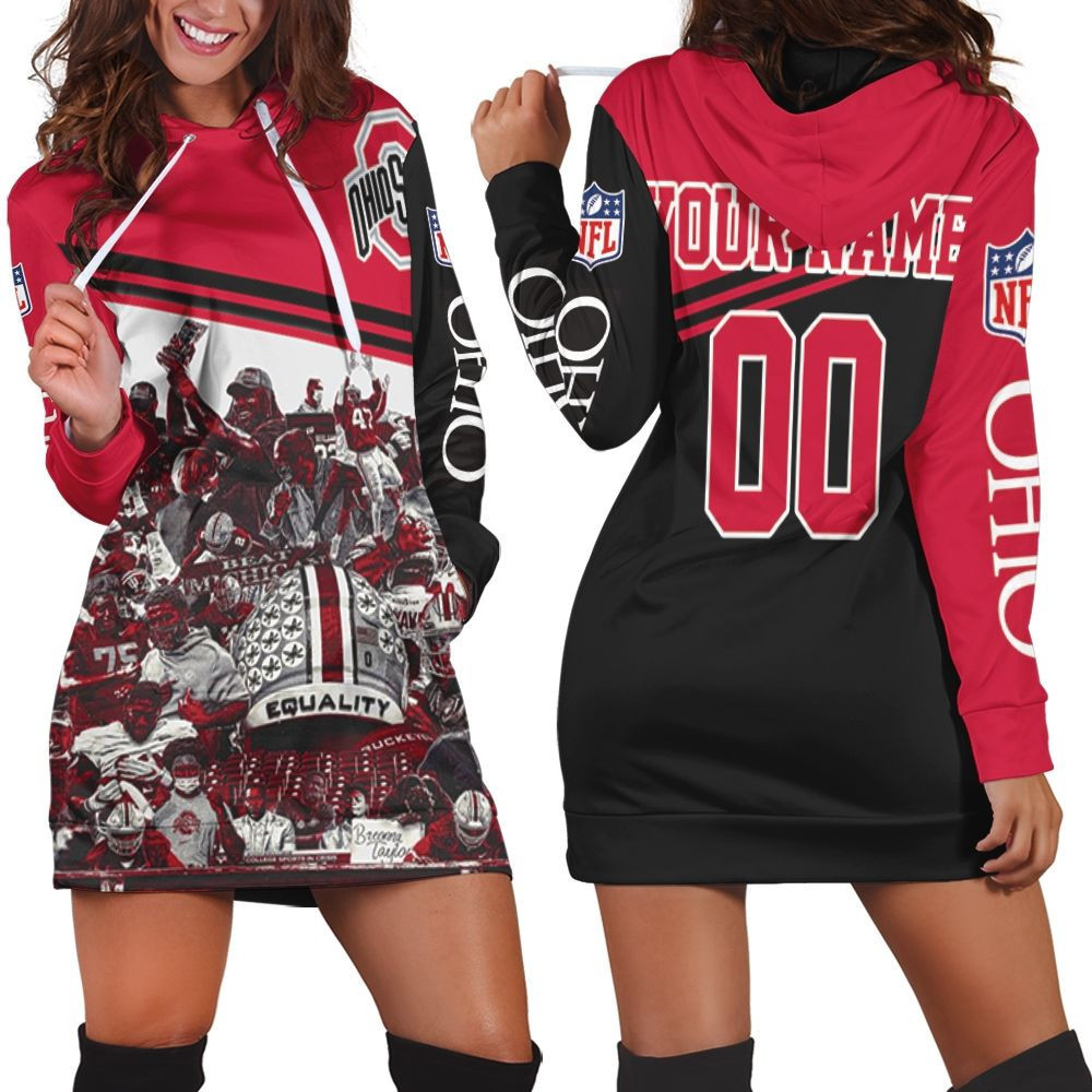 Ohio State Buckeyes Champions 2021 Personalized Hoodie Dress Sweater Dress Sweatshirt Dress