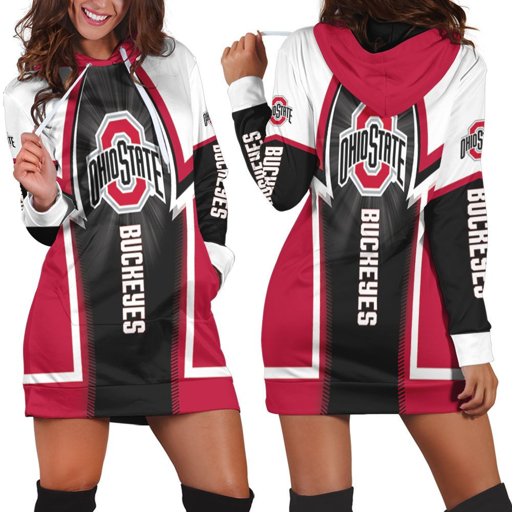 Ohio State Buckeyes Fan 3d Hoodie Dress Sweater Dress Sweatshirt Dress