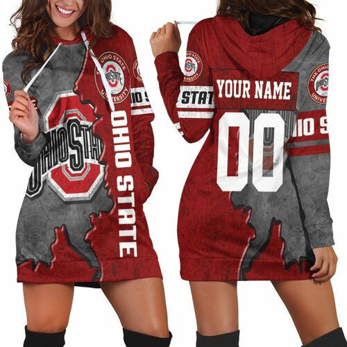 Ohio State Buckeyes Football 3d Hoodie Dress Sweater Dress Sweatshirt Dress