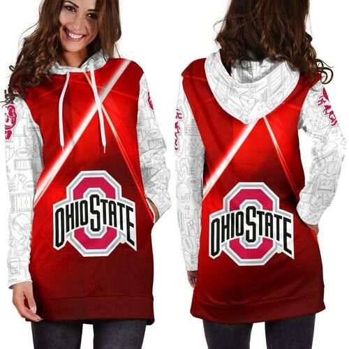 Ohio State Buckeyes Hoodie Dress Sweater Dress Sweatshirt Dress 3d All Over Print For Women Hoodie