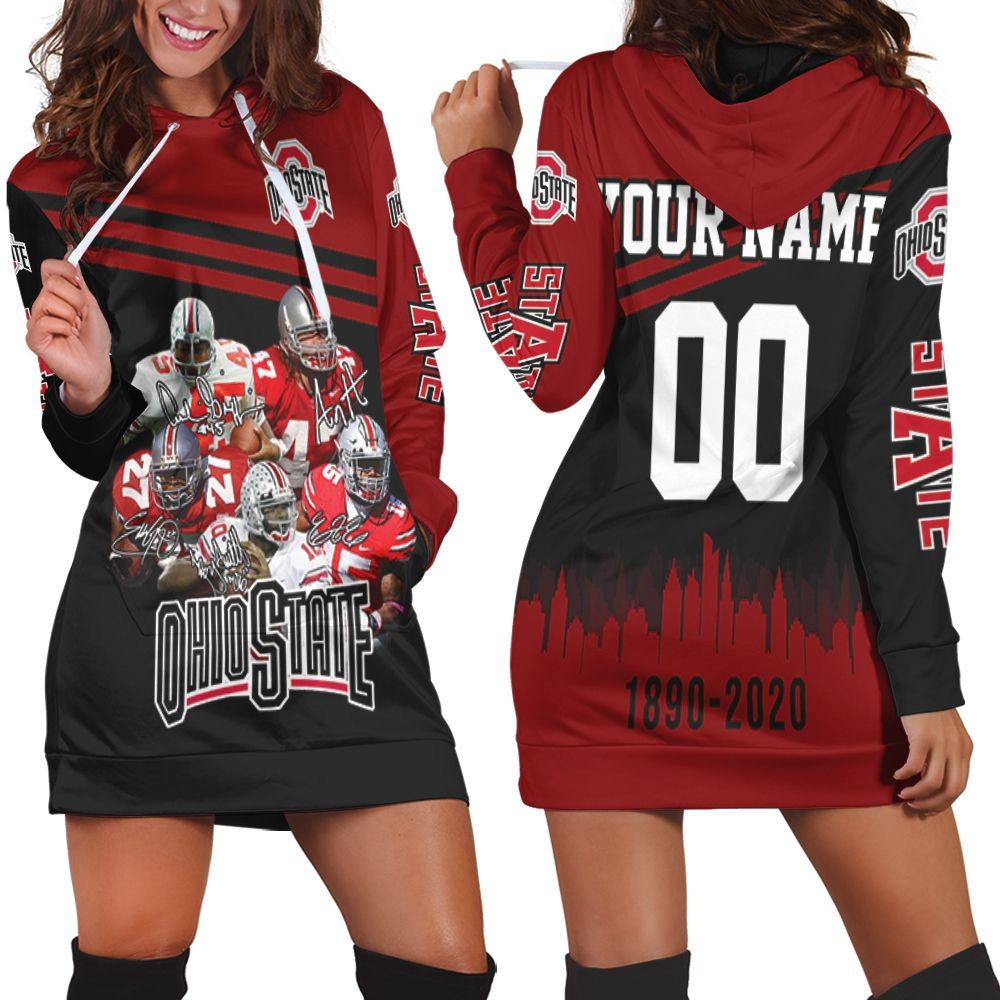 Ohio State Buckeyes Legend Players Signed 130th Anniversary Personalized Hoodie Dress Sweater Dress Sweatshirt Dress