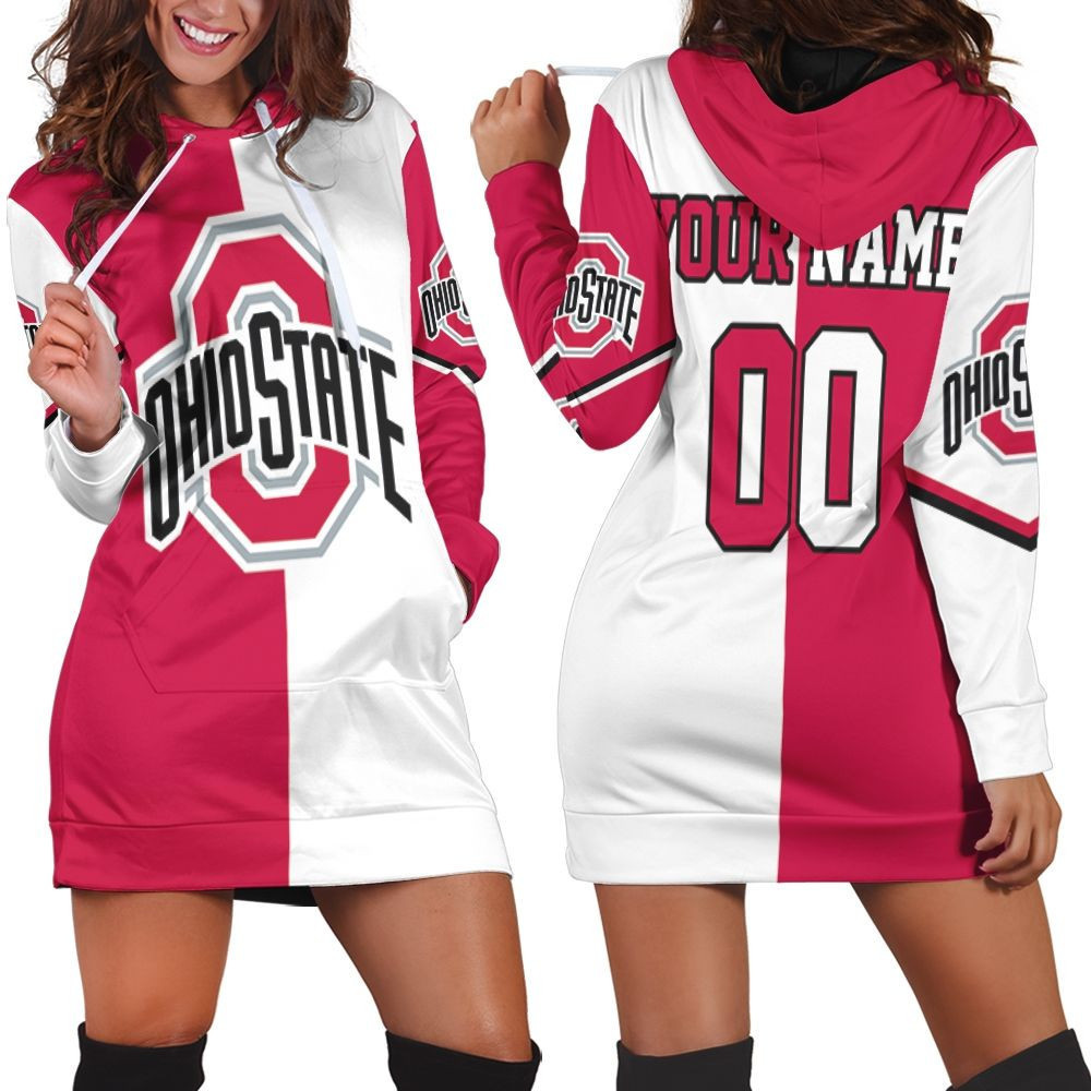 Ohio State Buckeyes Ncaa For Buckeyes Lover 3d Hoodie Dress Sweater Dress Sweatshirt Dress