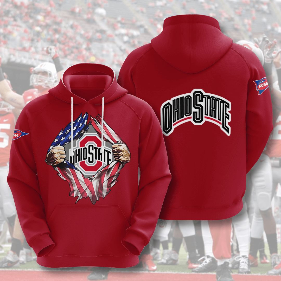 Ohio State Buckeyes No1529 Custom Hoodie 3D All Over Print