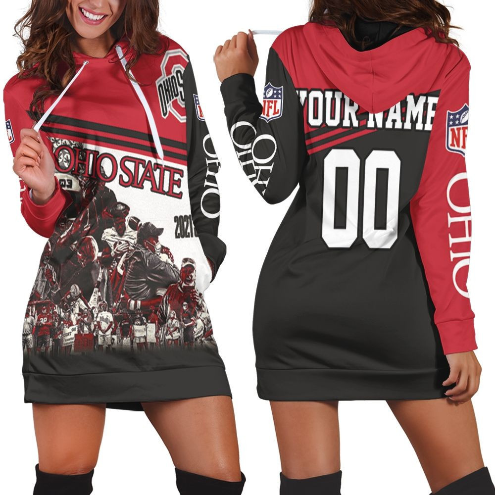 Ohio State University Football Ohio State Buckeyes 2021 Sugar Bowl Trailer Ncaa Champions Personalized Hoodie Dress Sweater Dress Sweatshirt Dress