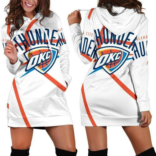 Oklahoma City Thunder Hoodie Dress Sweater Dress Sweatshirt Dress 3d All Over Print For Women Hoodie