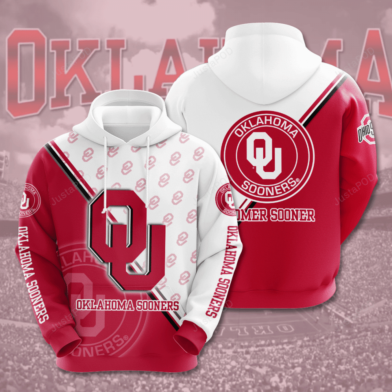 Oklahoma Sooners 3d All Print Hoodie