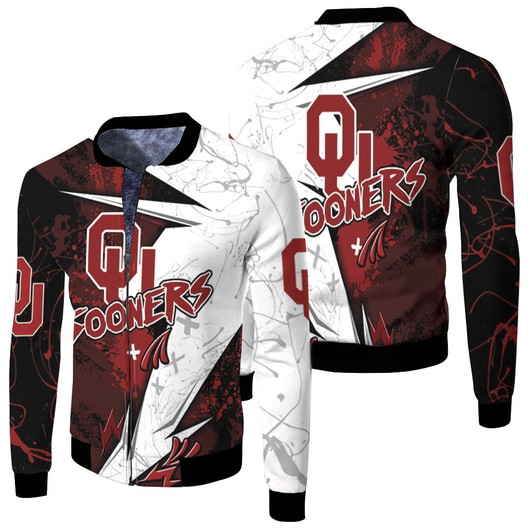 Oklahoma Sooners For Football Lover Fleece Bomber Jacket