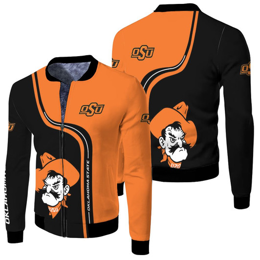 Oklahoma State Cowboys Ncaa For Cowboys Fan Fleece Bomber Jacket