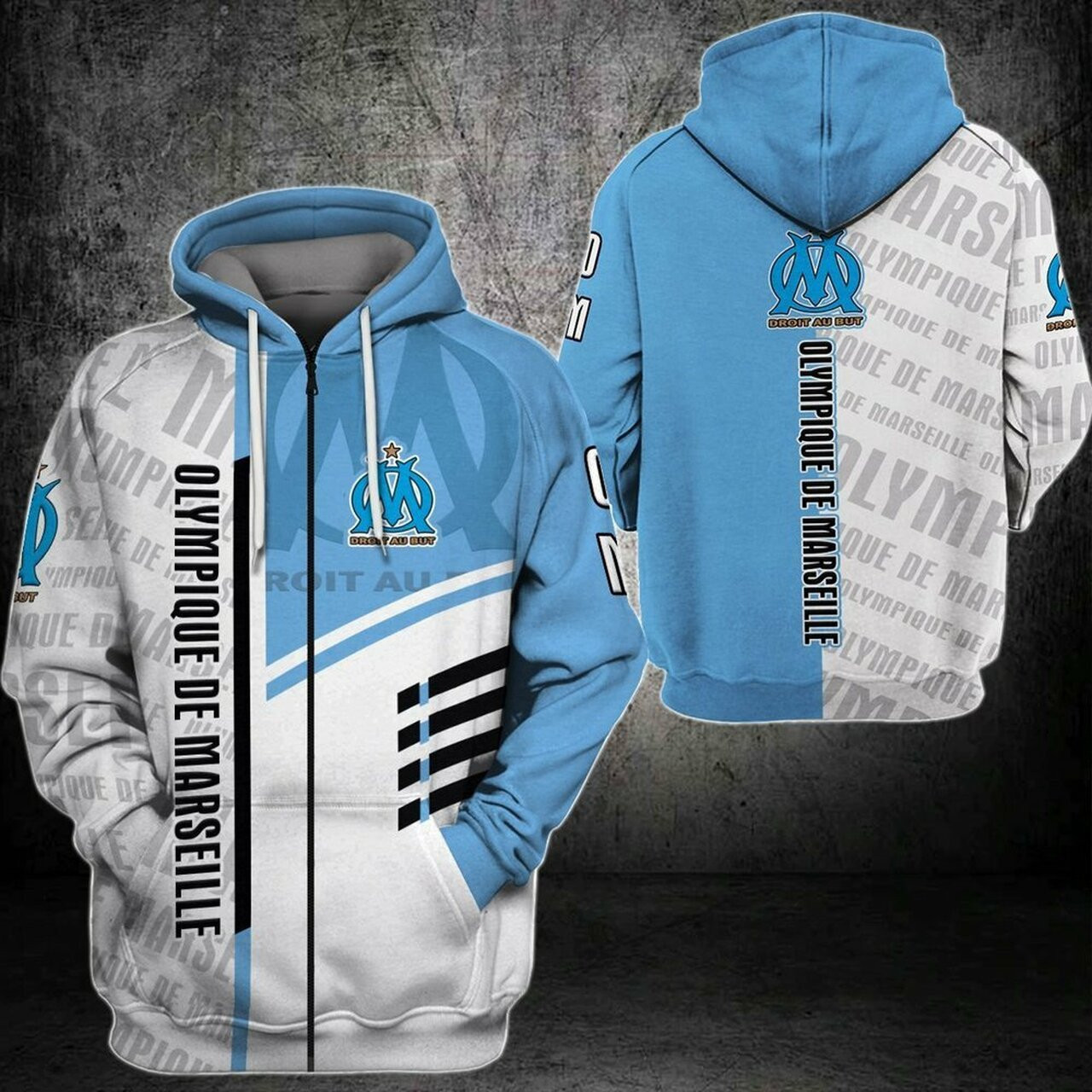 Olympique Marseille 3d All Over Print Hoodie